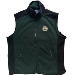 VTG Alaska Polar Fleece Vest Chest Patch Men’s L Hunter Green Alaska Est 1959
